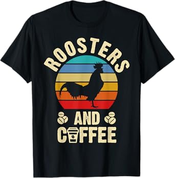 I like Roosters & Coffee Funny vintage Pet theme lover gift T-Shirt