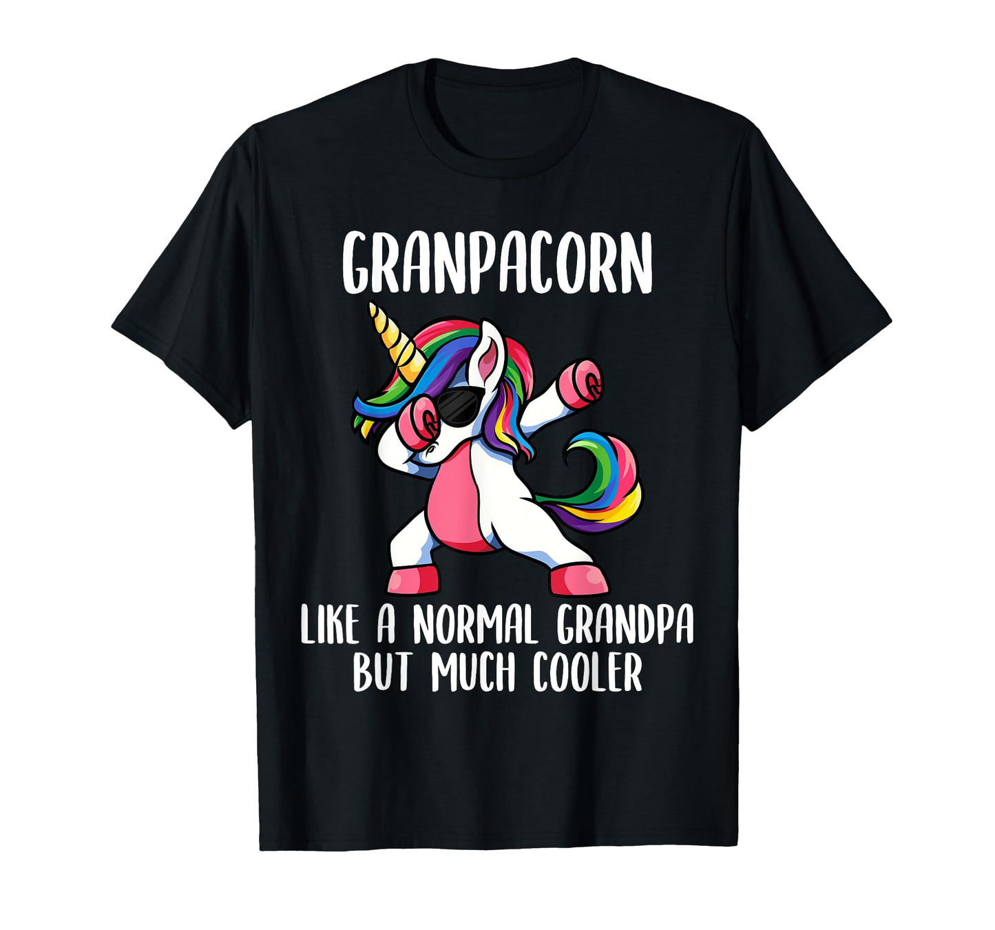 Unicorn Grandpa Girl Birthday Party Apparel GrandpaCorn Cute T-Shirt
