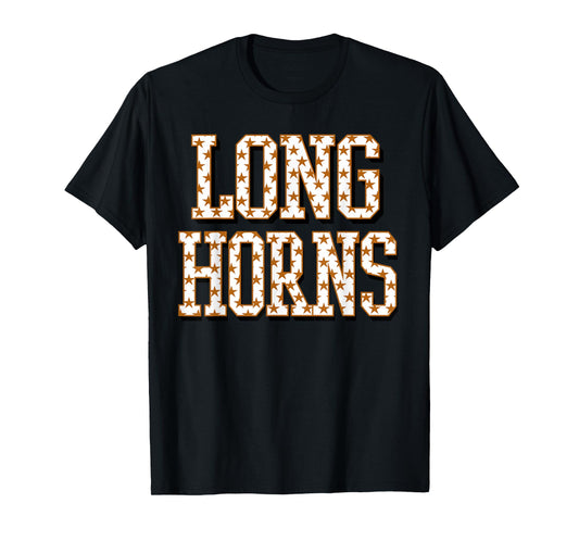 Longhorn Orange black white school spirit game day longhorn T-Shirt