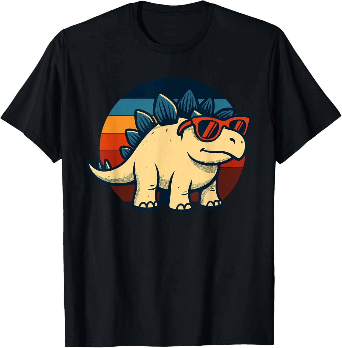 Funny Stegosaurus – Cute Retro Dinosaur with Sunglasses T-Shirt