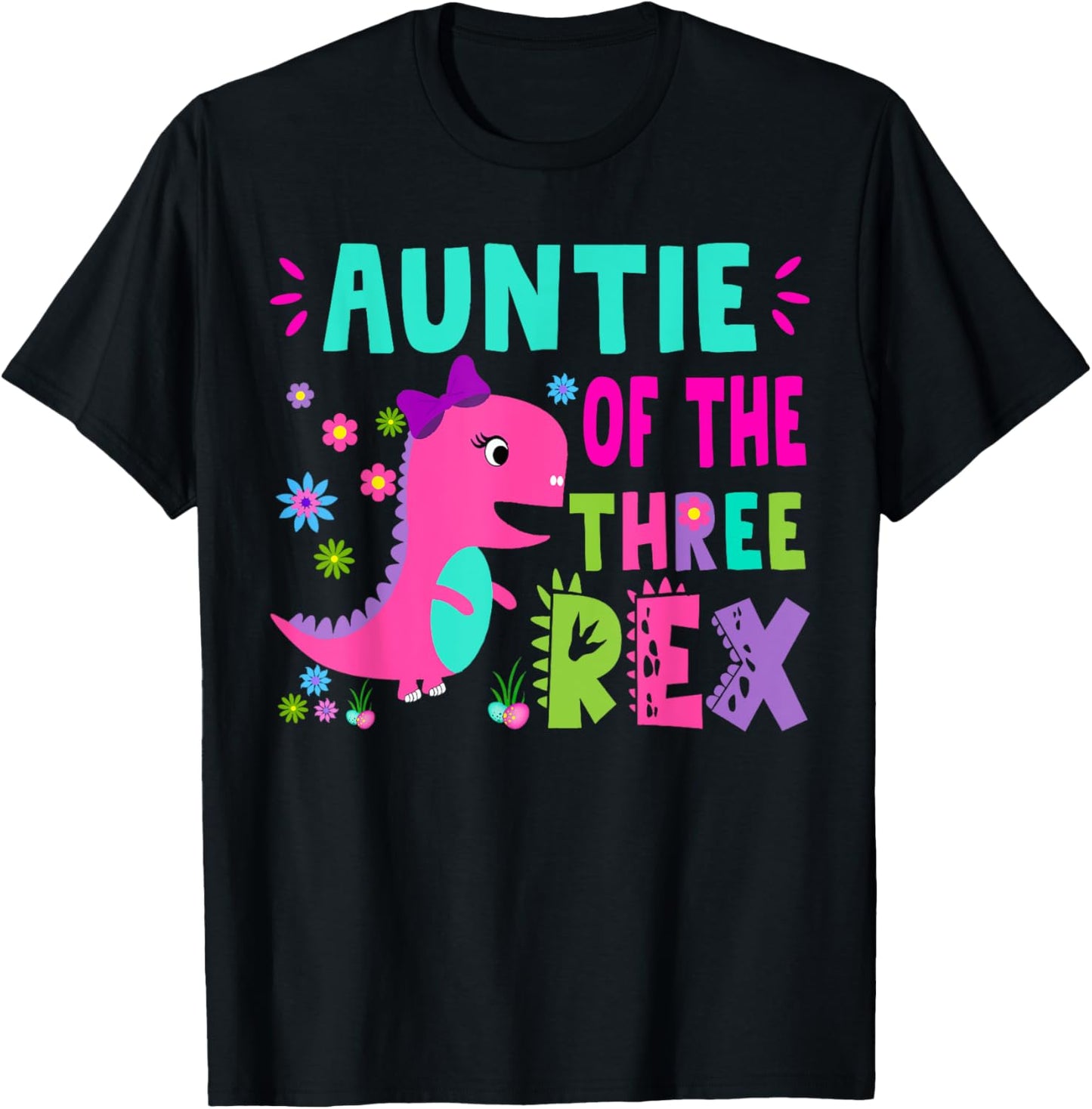 Family Saurus Matching Family THREE Rex T-Rex Dinosaur Birthday T-Shirt