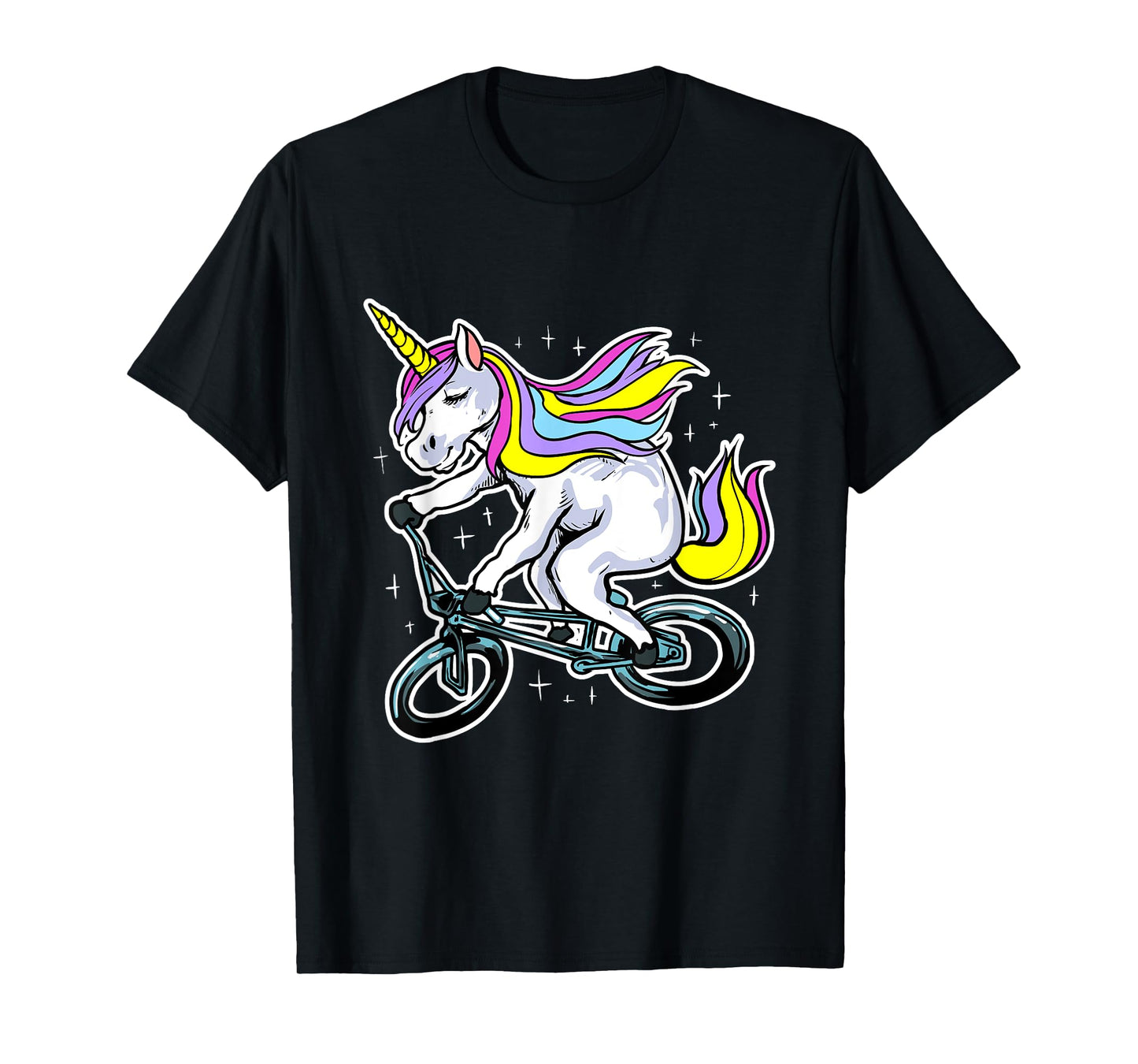 Funny Magic BMX Bike Bicycle Rider Unicorn Costume T-Shirt