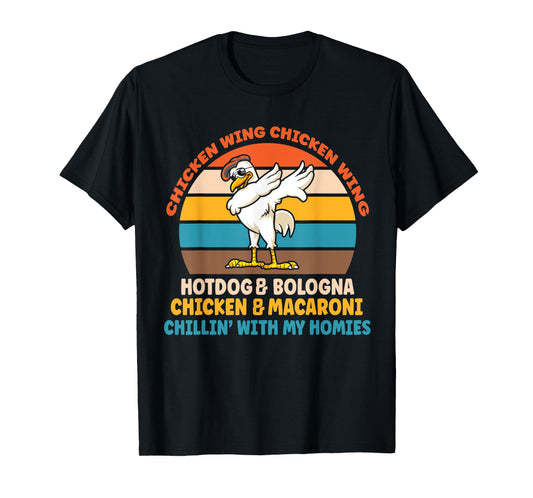 Chicken Wing Chicken Wing Hot Dog Bologna Macaroni Men Women Girls Kids T-Shirt