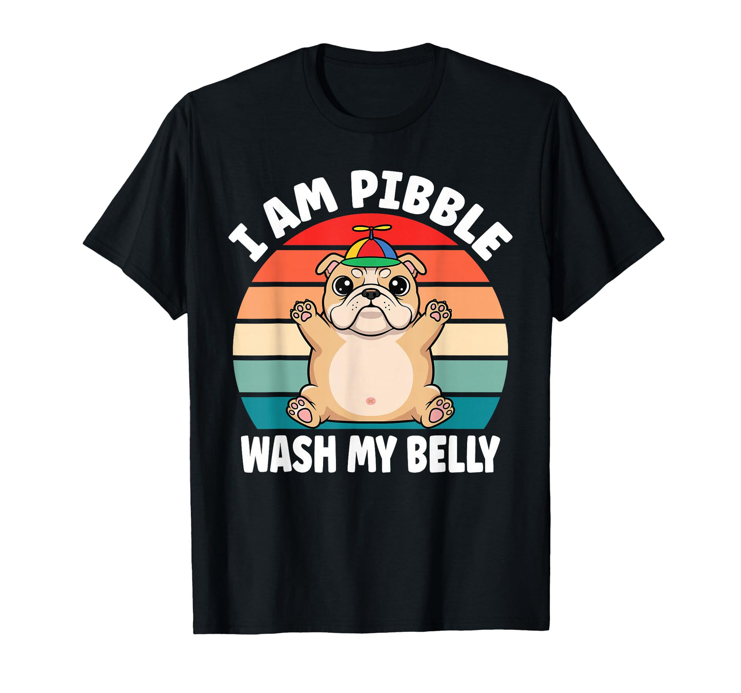 I am Pibble Wash My Belly Funny Bulldog Meme Kids T-Shirt