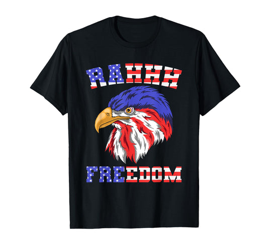 Rahhh Freedom Eagle 4th of July American Flag Usa Meme T-Shirt for Women Men