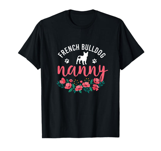 French Bulldog Nanny Gifts Womens Cute Dog Lover Christmas T-Shirt