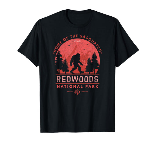 Bigfoot Redwoods Wilderness T Shirt California Sasquatch