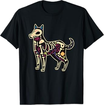 Dia De Los Muertos Dog Sugar Skull Perro Day of The Dead T-Shirt for Men Women Kids
