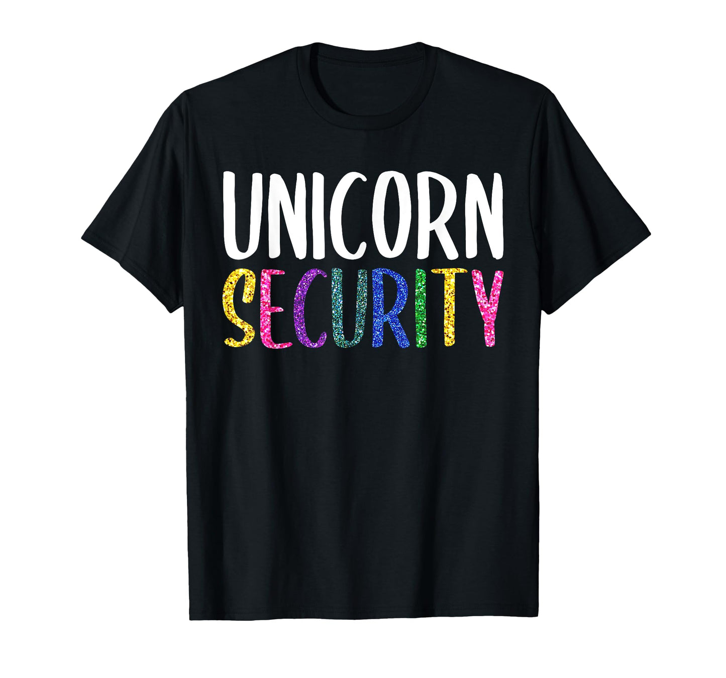 Halloween Dad Mom Daughter Adult Costume, Unicorn Security T-Shirt
