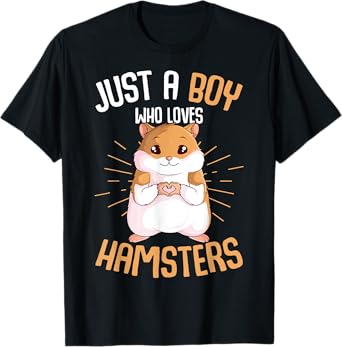 Just a Boy who loves Hamsters Hammy Boys Kids Hamster Lover T-Shirt