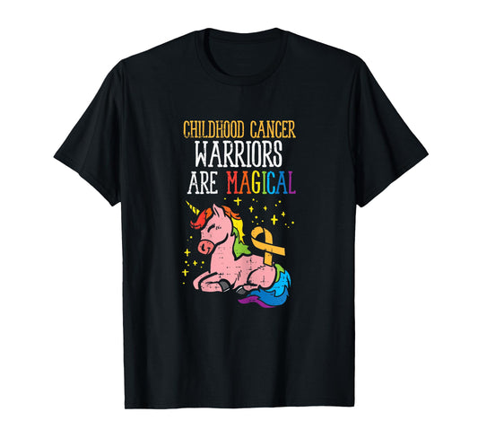 Unicorn Childhood Cancer Warriors Are Magical Awareness T-Shirt