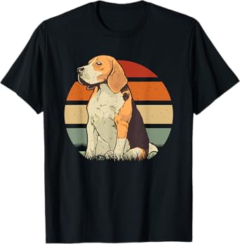 Beagle Retro Sunset Dog Pet Men Women Girls Kids T-Shirt