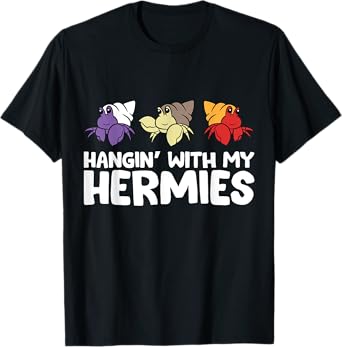 Funny Hermit Crabs Lover Gifts Hermit Crab Owner T-Shirt - Black, Small - Casual Humorous Pet T-Shirt - Unisex-Hermit Crab Lovers