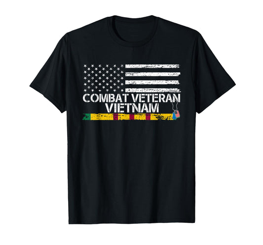 Combat Veteran Vietnam - Veteran Patriotic Father's Day T-Shirt