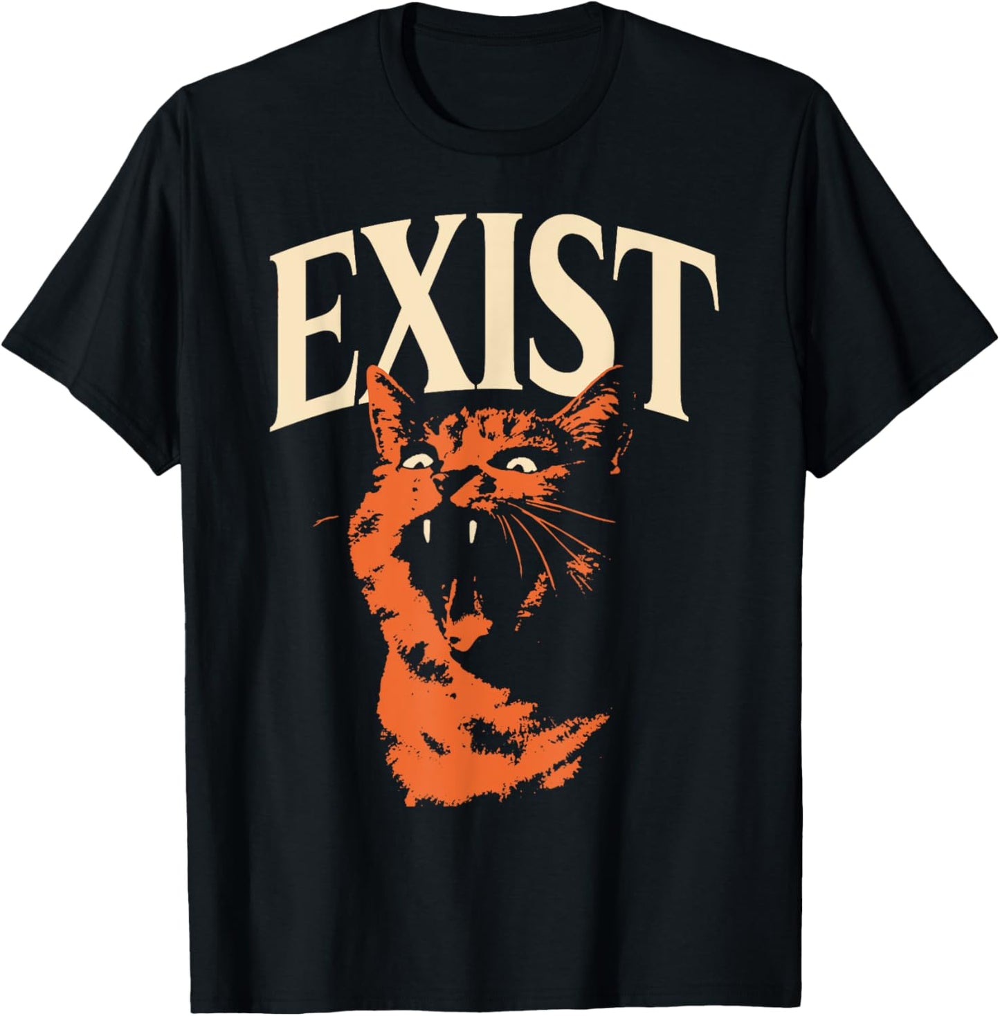Vintage Exist Cat Funny Cat Men Women T-Shirt