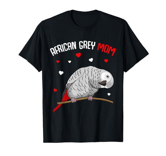 African Grey Parrot Mom Love funny Women T-Shirt