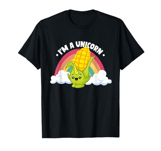 Maize Corn Cob Kids Farming Corn I'm A Unicorn T-Shirt