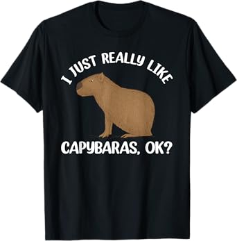Funny Capybara Art For Men Women Kids Rodent Capybara Lover T-Shirt