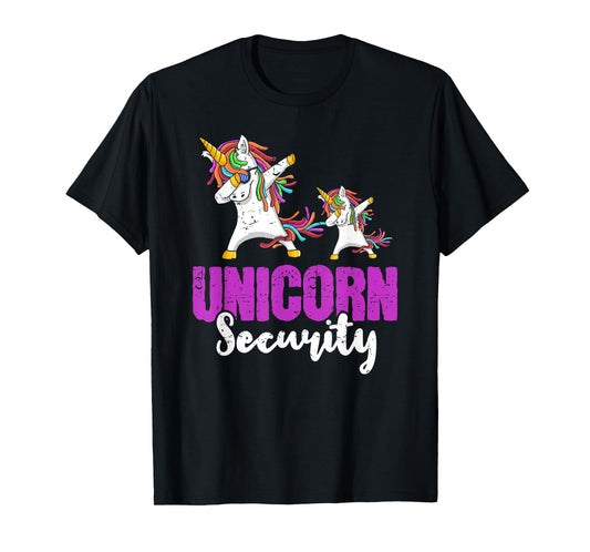 Costume Funny Unicorn Security Dad Men T-Shirt