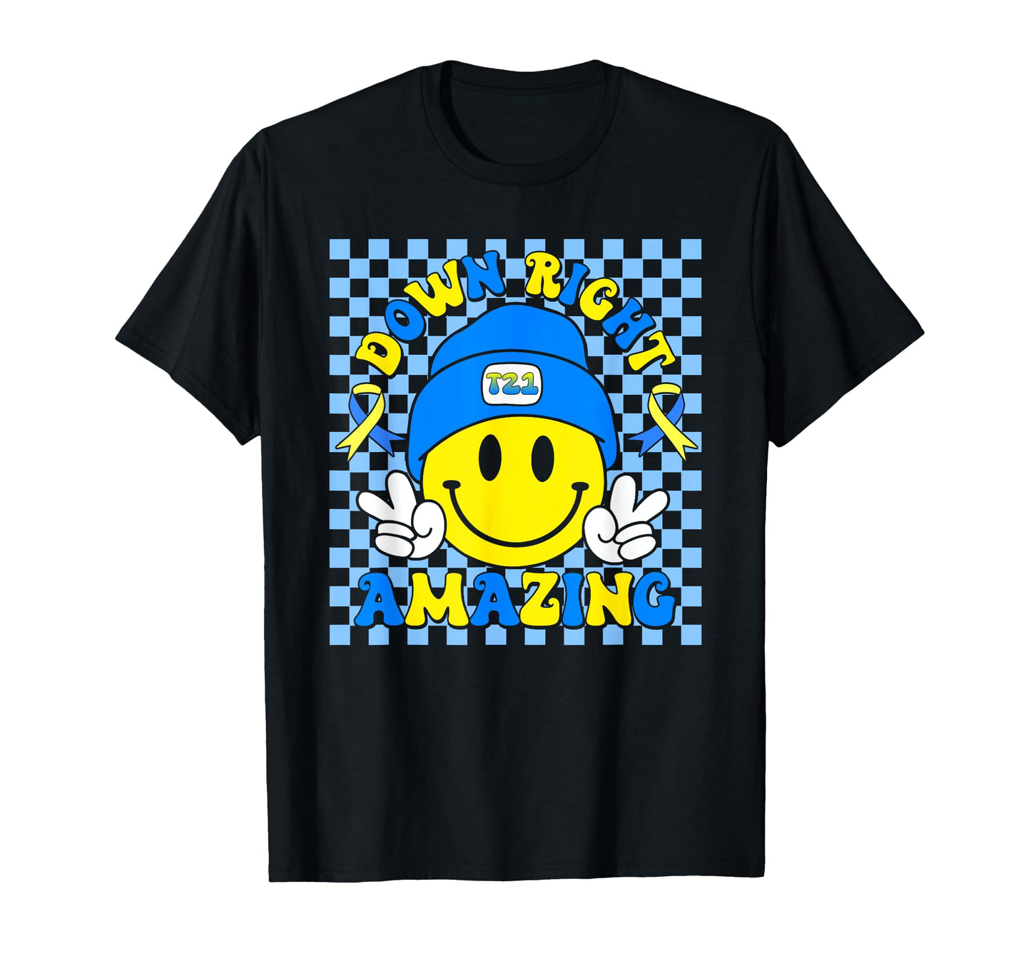 Down Right Amazing Smile Face Down Syndrome Awareness Kids T-Shirt