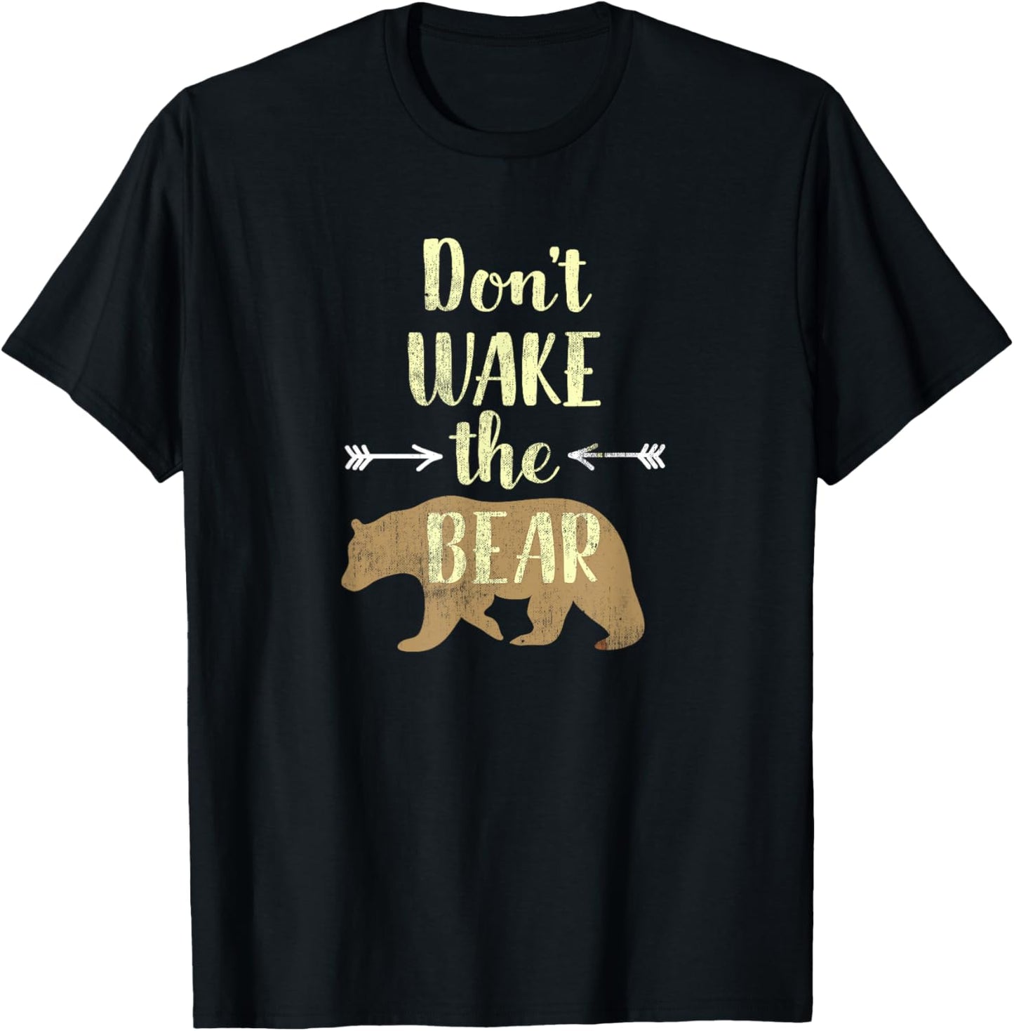 Brown Bear Vintage Light Distress Don't Wake The Bear T-Shirt