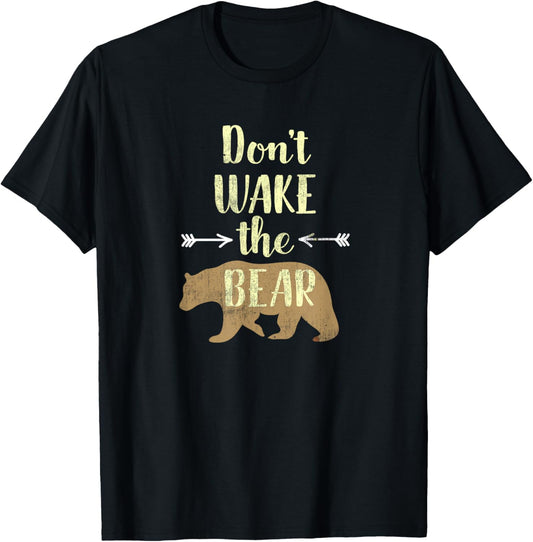 Brown Bear Vintage Light Distress Don't Wake The Bear T-Shirt