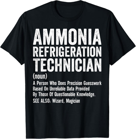Ammonia Refrigeration Technician Vintage Definition Magician T-Shirt