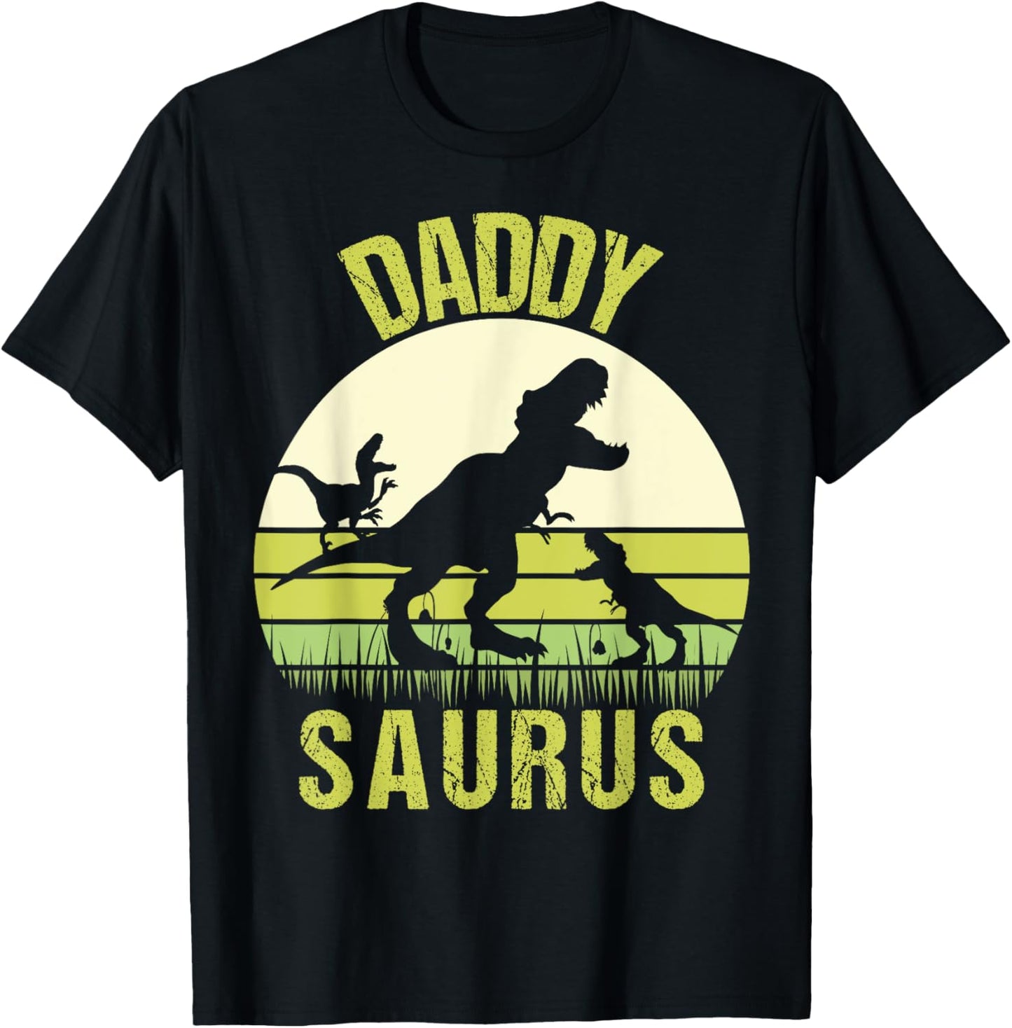Daddy Dinosaur Daddysaurus 2 Two kids fathers day T-Shirt