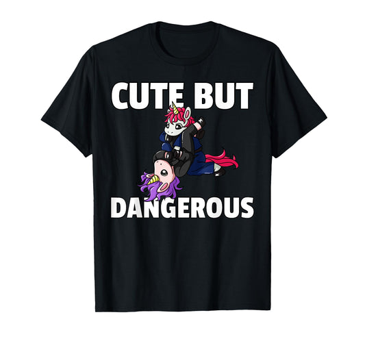 Cute But Dangerous Jiu Jitsu Unicorn Girl T-Shirt