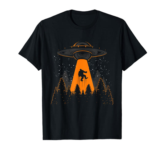 Funny Yeti Sasquatch Alien Bigfoot UFO Abduction Bigfoot T-Shirt