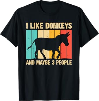 Funny Donkey For Men Women Mule Equine Horse Animal Lover T-Shirt
