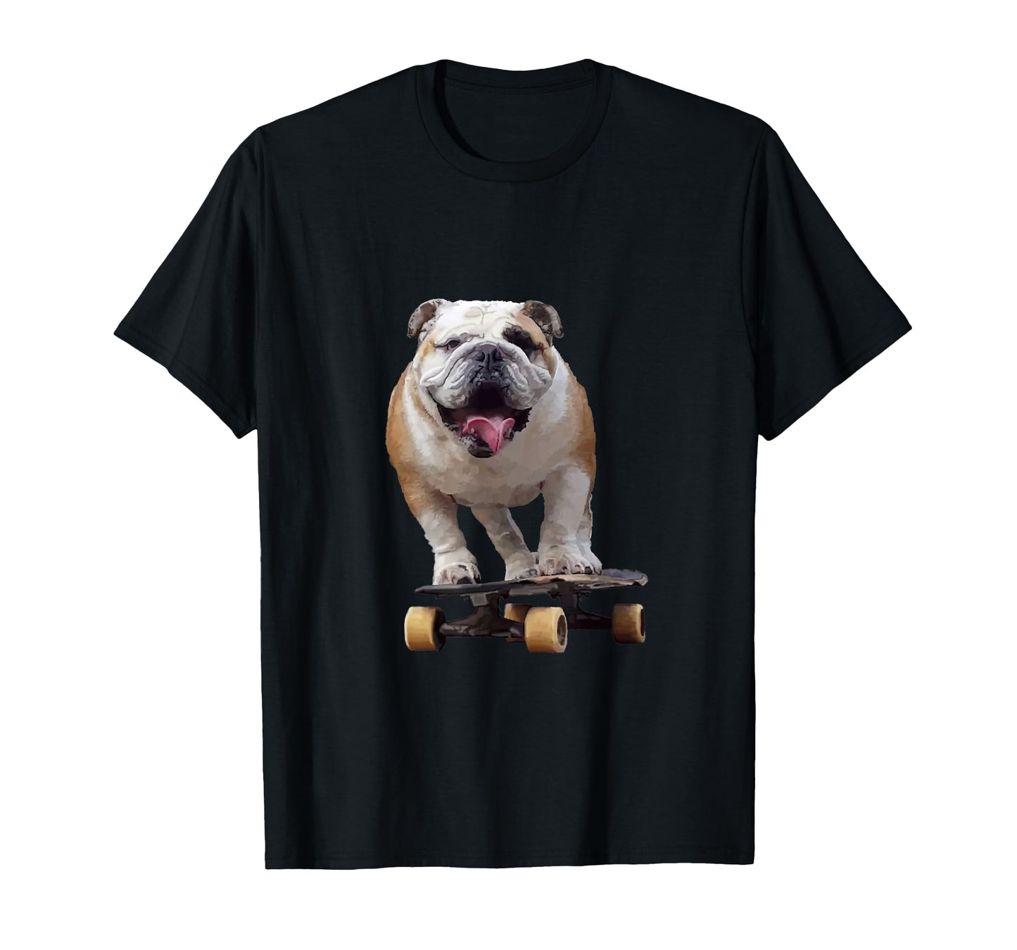 Funny Skateboarding Bulldog T-Shirt