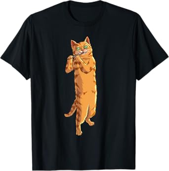 Funny Cat Playing Piccolo | Cool Animal Musician Love Gift T-Shirt for Men Women Girls Kids