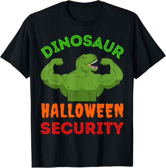 Dinosaur Halloween Security Mom Dad Funny Parent Costume Fun T-Shirt