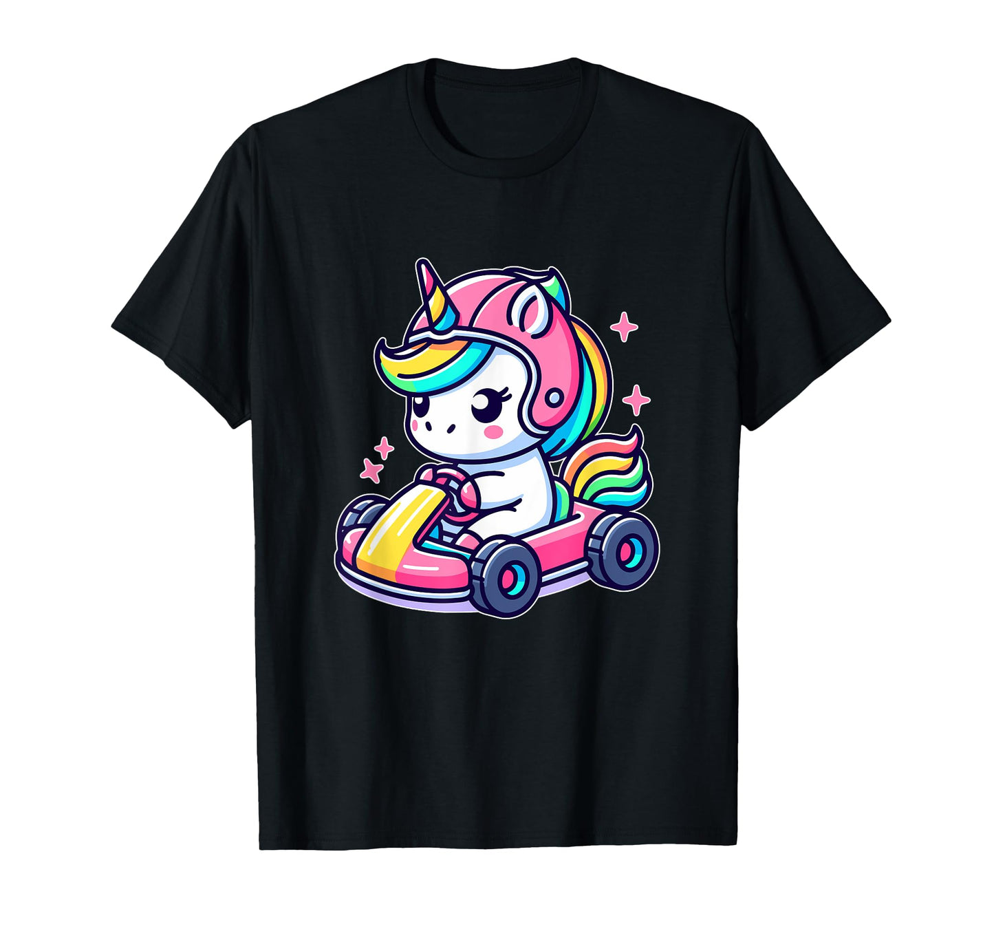Cute Unicorn Go Kart Racing Girl T-Shirt