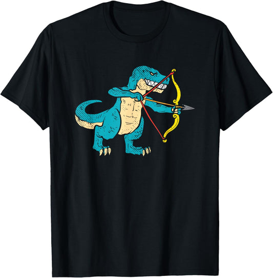Archery Dinosaur Bow Hunter Arrows Sports Archer Boys T-Rex T-Shirt