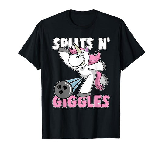 Splits n' Giggles Unicorn Bowling Bowler T-Shirt