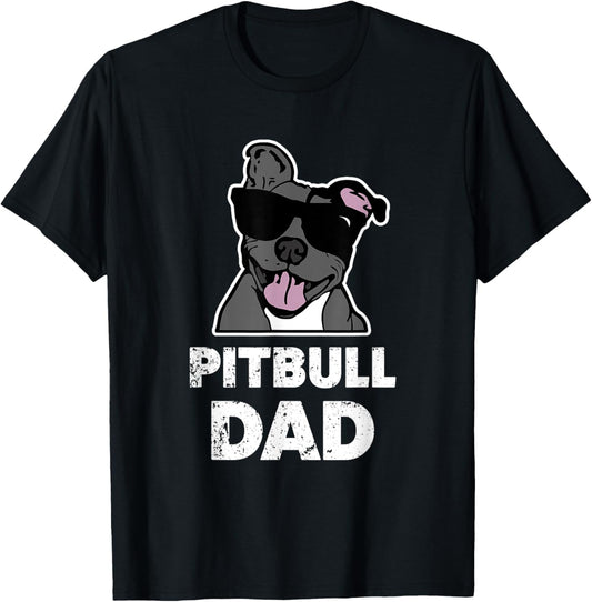 Pitbull Dad Dog Dad Bluenose Pitbull Lover Gift for Men T-Shirt