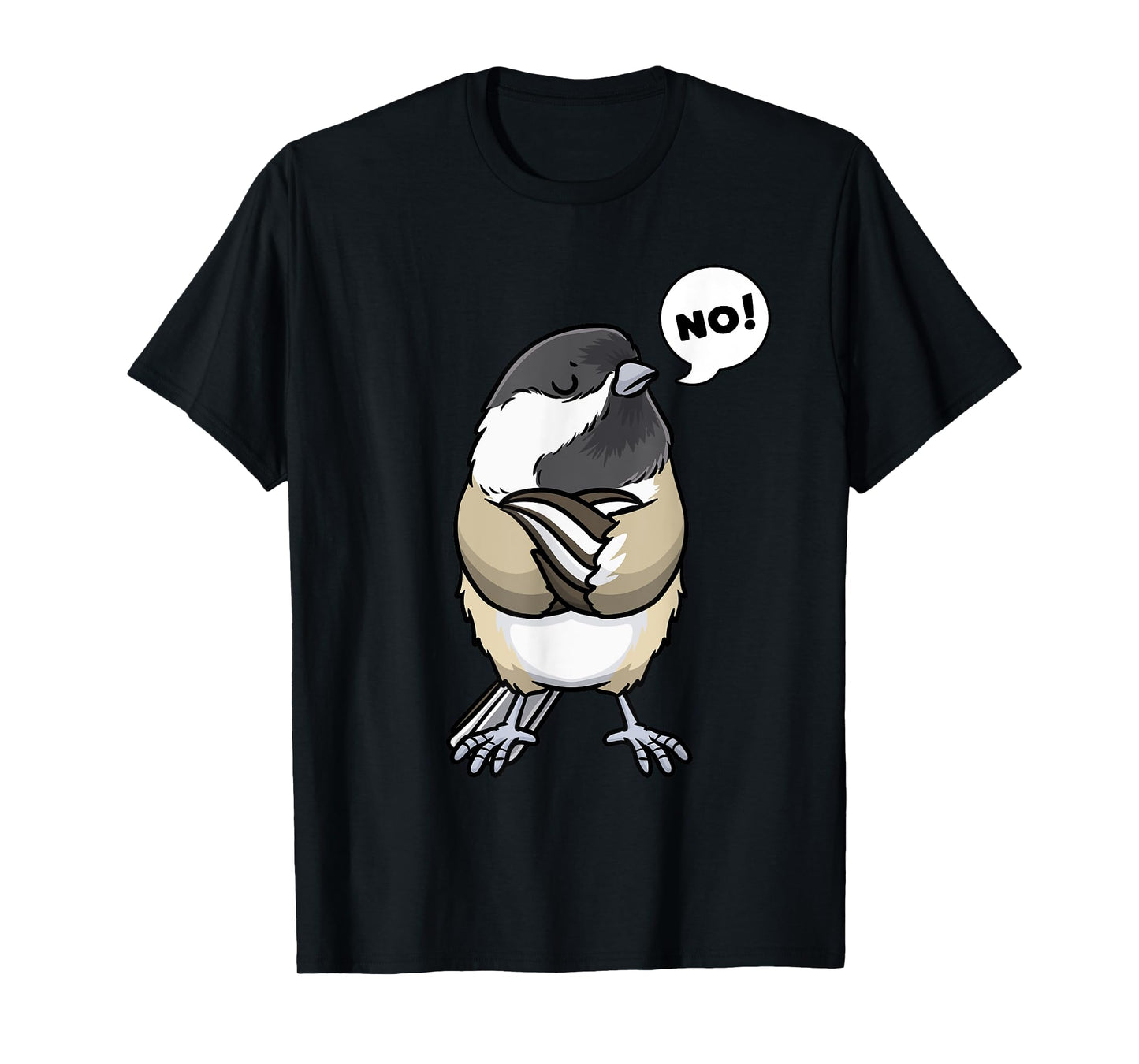 Stubborn Black Capped Chickadee Birding Birder Bird Watching T-Shirt