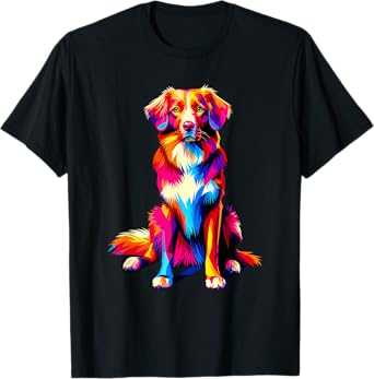Colorful Pop Art Nova Scotia Duck Tolling Retriever T-Shirt