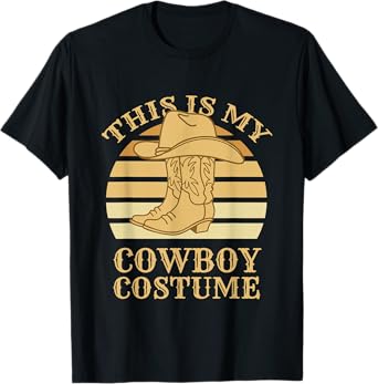 This Is My Cowboy Costume Women Western Sunset Cowgirl Gift T-Shirt