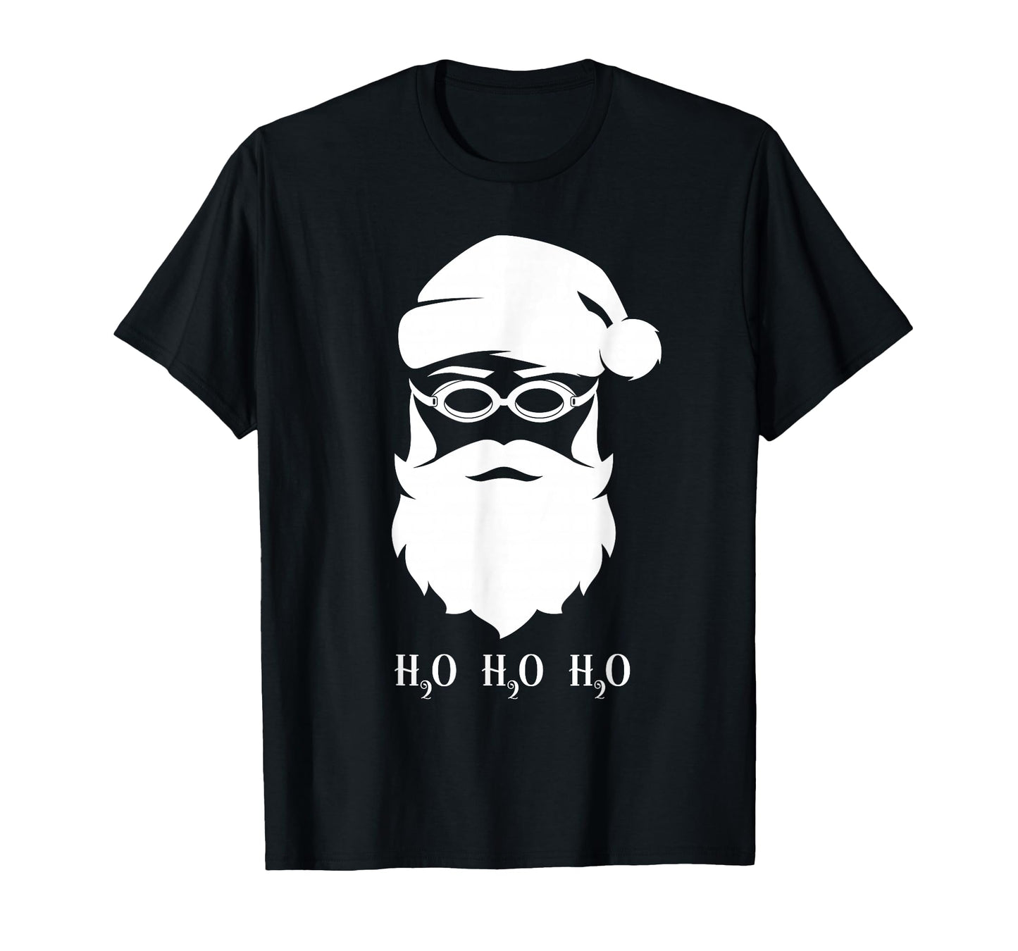 Swimming Christmas Santa Claus H20 Swimmer Xmas T-Shirt