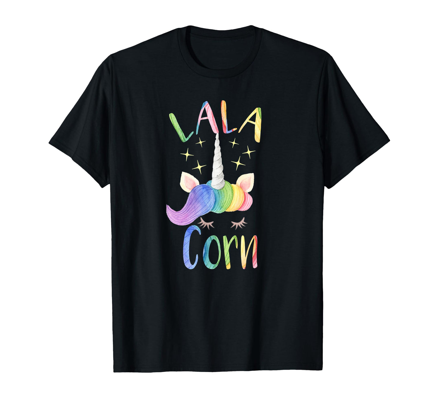 Lala Corn Funny Lala Grandma Unicorn Lover T-Shirt