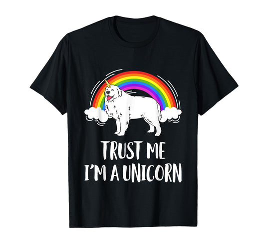 Trust Me I'm A Unicorn Great Pyrenees Pyrenean Dog T-Shirt for Men Women Girls Kids