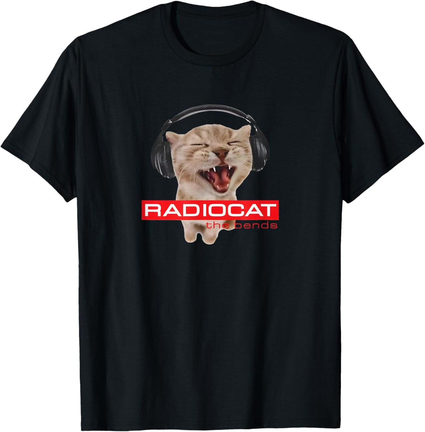 Kitten Headphones Cat Tech House Music Funny Cat Lover T-Shirt