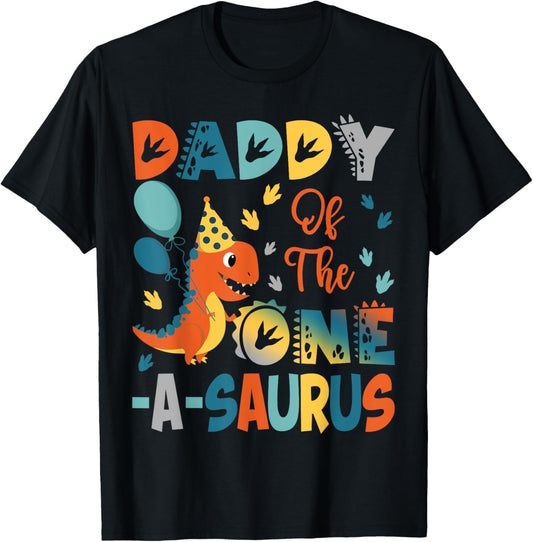 Daddy Of The One-A-Saurus 2Nd Birthday Dinosaur Party T-Shirt
