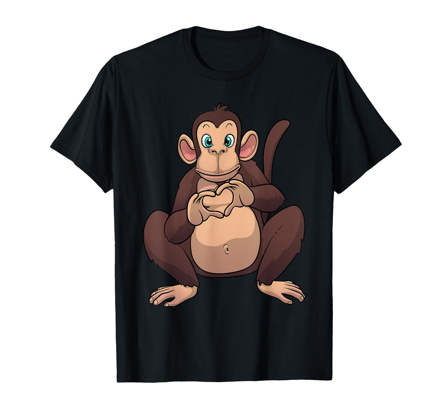 Monkey Art For Men Women Gorilla Animal Valentines Monkey T-Shirt