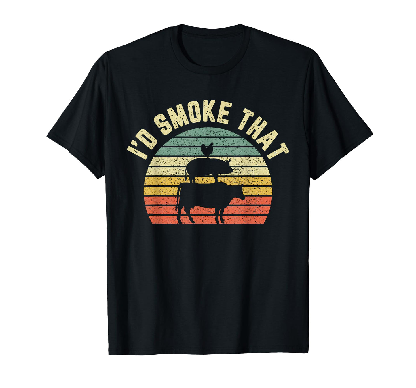 Funny BBQ Shirt I'd Smoke That Retro Barbeque Grilling Gift T-Shirt