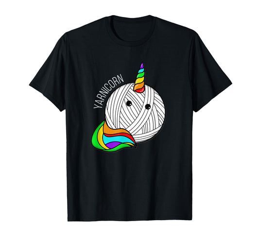Funny Yarn Art Unicorn - Yarn Horn Crochet Pictures T-Shirt