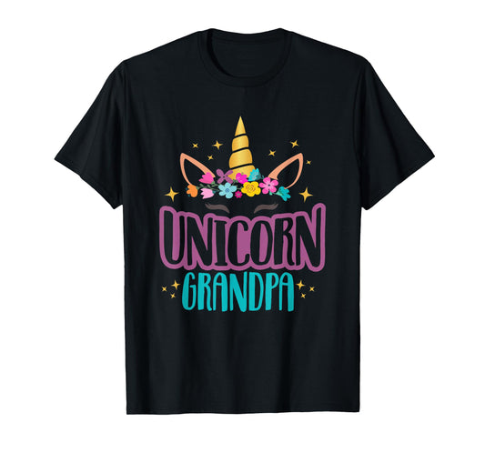 Unicorn Grandpa Unicorns Birthday Party Grandpacorn Matching T-Shirt